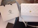 香港輕奢女士小包包2025新款夏天鏈條高級感單肩包斜挎包生日禮物 白色+禮盒包裝 曬單實(shí)拍圖