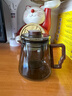 渝鼎福玻璃壺玻璃泡茶壺木把手煮茶壺茶水分離家用茶水壺花茶壺茶杯茶具 語(yǔ)山壺【煙灰】 曬單實(shí)拍圖