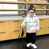 G.DUCKKIDS兒童羽絨服女寶寶嬰兒1一3歲輕薄款0男童棉服2加厚保暖4外套5棉襖 白色恐龍 110 cm 建議拍大一號 曬單實拍圖