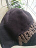 黛莎 帽子女冬保暖防寒加絨加厚針織帽時(shí)尚套頭帽毛線(xiàn)帽 咖色 曬單實(shí)拍圖
