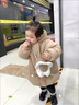 迪士尼寶寶2025女寶寶棉服秋冬季兒童加厚外套女童棉衣羽絨棉襖保暖中小童冬 卡其色 90 曬單實拍圖