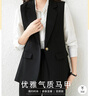 她池氣質(zhì)馬夾2025秋裝新款女裝翻領(lǐng)時(shí)尚一?？蹮o(wú)袖西裝馬甲 曬單實(shí)拍圖