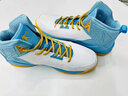 喬丹籃球鞋男運動(dòng)鞋夏季學(xué)生透氣高幫減震耐磨黑騎士戰靴運動(dòng)球鞋 芒果黃/冰藍 42 曬單實(shí)拍圖