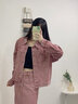 Olrain歐芮兒法式粉色牛仔外套女春裝新款復(fù)古甜美休閑外套 粉色 M 曬單實拍圖