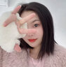 原諒色手套女冬天可愛少女學生萌兔子翻蓋露指寫字毛絨加絨防寒防凍保暖 奶白色 曬單實拍圖