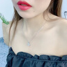 紀蔻（JESCAKOO）輕奢愛(ài)心靈動(dòng)項鏈女跳動(dòng)心鎖骨鏈生日禮物情人節送女友送老婆告白 輕奢六芒星項鏈-白金色藍鋯 曬單實(shí)拍圖