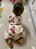 妙貝親嬰兒連體衣秋冬薄夾棉紅色新年服喜慶哈衣男女寶寶春秋裝 福氣到家 80 曬單實(shí)拍圖