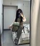 CAHOE KULLO包包女包2025年新款輕奢侈單肩包女士斜挎包七夕情人節(jié)禮物送女友 綠配白-CK生日禮物送女友 實用走心高級感禮盒裝 曬單實拍圖