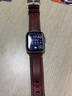 istrap蘋(píng)果手表表帶瘋馬牛皮Apple Watch Ultra3/2手表帶S11/10/9/8/7/6/SE厚實(shí)真皮表鏈iWatch男士腕帶 波爾多【銀色配件 40/41/42MM表盤(pán)【適用Wat 曬單實(shí)拍圖