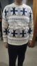 【肥仔260斤超大6XL】港風(fēng)新年圣誕套頭毛衣男秋冬季加肥加大碼潮流胖人寬松針織打底衫6XL潮胖子 卡其色 6XL 225-260斤可穿 曬單實(shí)拍圖