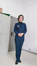 CONWHD 西裝套裝外套女大學(xué)生2023春秋長袖西服通勤OL職業(yè)正裝工作服 深藍(lán)(西裝+西褲) L【100-110斤】 曬單實(shí)拍圖