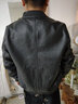 PERCOOL新款棒球服領(lǐng)真皮皮衣男士頭層牛皮夾棉短款皮夾克休閑皮上衣外套 牛皮黑色(夾棉款) M 建議120-135斤 曬單實(shí)拍圖