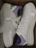 九寸陽(yáng)光板鞋男休閑小白鞋男鞋休閑男鞋皮鞋男青少年學(xué)生板鞋防臭運動(dòng)鞋 小白潮鞋白紫色 41 曬單實(shí)拍圖