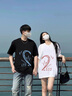 笙韻工作服定制情侶裝夏季裝衣服2024新款diy短袖t恤純棉團(tuán)體班服定制 男白+女白（卡通姓氏定制） L 男+女M 曬單實(shí)拍圖