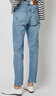 moussy【新復(fù)古回潮】ISM系列新款復(fù)古做舊錐形牛仔褲女010FSA12-2260 110藍(lán)色 M 曬單實(shí)拍圖