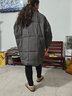 妙奕嘉棉服女2024年新款秋冬季女裝外套棉衣棉襖羽絨棉服女士中長(zhǎng)款時(shí)尚 韓版寬松純灰色中長(zhǎng)款棉服 M 【建議115-135斤】 曬單實(shí)拍圖