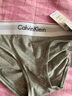 Calvin Klein內(nèi)衣【明星同款摩登引力帶】女士ck提花比基尼三角內(nèi)褲女F3787AD 020-椰青灰 1條 S 曬單實(shí)拍圖