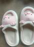 細細條 可愛(ài)小豬亞麻拖鞋女四季通用踩屎感厚底居家棉麻地板鞋ins 小豬少女粉 40-41 曬單實(shí)拍圖