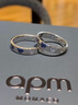 APM Monaco[周翊然同款]藍銀愛心戒指情侶個性對戒浪漫生日送女友七夕禮物 銀白色 48 曬單實拍圖