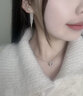周百福 999足銀跳動的心項鏈女生款鎖骨吊墜生日七夕情人節(jié)禮物送女友 跳動的心項鏈【免費刻字代寫賀卡生日禮物送女友老婆】 曬單實拍圖
