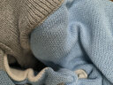 奈加图 冬季高领毛衣男2022年新款潮流大码宽松情侣休闲针织衫慵懒外穿 冰淇淋高蓝色毛衣 XL (120-140斤) 实拍图
