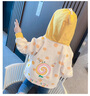 樂芭鼠童裝女童外套秋裝新款休閑時尚嬰幼兒衣服棉布兒童外套春秋款連帽小童上衣1-7歲潮 黃色 80碼建議9個月-12個月(身高70-80cm) 曬單實拍圖