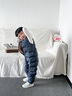 雅鹿2025新款兒童羽絨背帶褲外穿嬰幼兒寶寶幼童加厚連體褲保暖羽絨褲 藏藍色 120cm 曬單實(shí)拍圖