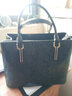 北狐品牌中老年女包歐美潮新款高檔漆皮時(shí)尚牛皮中年女士真皮媽媽斜挎 黑色 曬單實(shí)拍圖