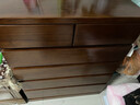 臨山 斗柜實(shí)木簡(jiǎn)約現代抽屜式收納柜子儲物柜臥室美式斗櫥 高款-胡桃色六斗柜【75*45*92】 曬單實(shí)拍圖