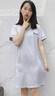 莫代爾 冰絲睡裙女夏季睡衣性感女士連衣裙夏天連體仿真絲2025年新款春  豆沙粉(睡裙) XL【115-130斤】 曬單實(shí)拍圖
