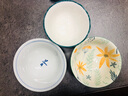 肆月芳皚 日式復古童趣餐具釉下彩手繪陶瓷米飯碗小湯碗斗笠碗 曬單實(shí)拍圖