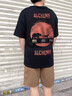 依郎酷男士短袖t恤男寬松純棉休閑潮牌夏季打底衫夏裝圓領(lǐng)衣服印花體恤 黑色 XL 【145-160斤】 曬單實(shí)拍圖