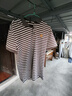 皮爾卡丹（pierre cardin）2023夏季短袖條紋t恤男士polo潮流半袖翻領(lǐng)體恤衫純棉保羅衫上衣 巖灰色條紋 XL 曬單實(shí)拍圖