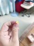 六福珠寶足金櫻花黃金耳釘耳飾送禮計價B01TBGE0012 2.00克(含工費226元) 配硅膠耳堵 曬單實拍圖