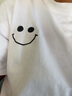 紅蜻蜓（RED DRAGONFLY）純棉短袖t恤女新款2026年春夏季顯瘦女裝短袖女 白色笑臉 XL 【建議120-130斤】 曬單實(shí)拍圖