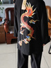 云太極新款太極服黑色刺繡武術(shù)比賽競賽練功男女表演服寬松飄逸 曬單實(shí)拍圖