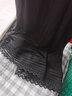 美標(biāo)（MEIBIAO）女夏針織衫連衣裙桑蠶絲吊帶睡裙夏季性感純色打底衫家居服睡衣 黑色 L (165/90) 曬單實(shí)拍圖
