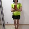 媞曼伽瑜伽服套裝女純綿防震胸墊跑步運(yùn)動專業(yè)普拉提訓(xùn)練健身衣 三件套 熒光綠短三件套 短袖 文胸 短褲 XL碼【105—115斤】 曬單實拍圖