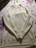 無印良品 MUJI 女式 棱紋編織 高領(lǐng)毛衣 W7AA873 秋冬長(zhǎng)袖針織衫 米白色 S 曬單實(shí)拍圖