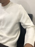 PRIDEME深冬季加絨加厚保暖一體絨圓領(lǐng)白色毛衣男長(cháng)袖修身套頭針織衫男士 LDK2119-白色 XL 【體重建議：130-150斤】 曬單實(shí)拍圖
