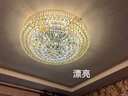思洛迪 客廳燈LED吸頂燈 歐式水晶燈圓形餐廳臥室燈具燈飾 直徑1米 高36三層配三色LED遙控器 曬單實(shí)拍圖