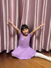 艾舞戈兒童舞蹈服女童芭蕾舞裙民族中國舞跳舞衣服幼兒練功考級服裝 紫羅蘭-短袖 140碼 身高120-130cm重48-58斤 曬單實(shí)拍圖