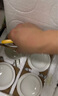 鵬博陶瓷景德鎮陶瓷茶杯帶蓋陶瓷水杯家用泡茶杯子辦公室會(huì )議杯10只裝定制 10只裝金鐘杯【白玉蓮】 曬單實(shí)拍圖