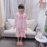 童話課堂（TONGHUAKETANG）女童冰絲睡裙夏季2024新款兒童吊帶睡衣公主風(fēng)網(wǎng)紅爆款女孩家居裙 粉色 150碼建議身高135-145厘米左右 曬單實(shí)拍圖