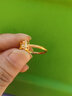 中國黃金（CHINA GOLD）黃金小方糖戒指女足金指環(huán)活口生日七夕情人節禮物送女友老婆 【白款】約2.5g 曬單實(shí)拍圖