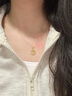 中國(guó)黃金（CHINA GOLD）星月之戀黃金項(xiàng)鏈女足金星星吊墜七夕情人節(jié)禮物送女友老婆生日 足金星月之戀吊墜+18K金鏈 曬單實(shí)拍圖