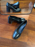 愛(ài)步（ECCO）高跟單鞋女 包頭粗跟鞋一腳蹬單鞋女 雕塑222603 黑色22260301001 39 曬單實(shí)拍圖