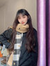 締晶圍巾女秋冬季2025新款圍脖禮盒生日禮物女士送女生老婆小眾高級感 A130 愛(ài)心格子圍巾-黑白 曬單實(shí)拍圖