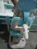 Hello Kitty【送货到家】儿童学习桌中小学生书桌椅可升降写字桌椅套装男女孩 1米加厚板+高书架+减压矫姿椅 蓝 实拍图
