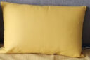亓元纯色加厚仿棉麻腰枕沙发抱枕靠垫简约客厅家用午睡枕长方形靠枕 黄色 30x50 加厚棉麻/含芯 实拍图